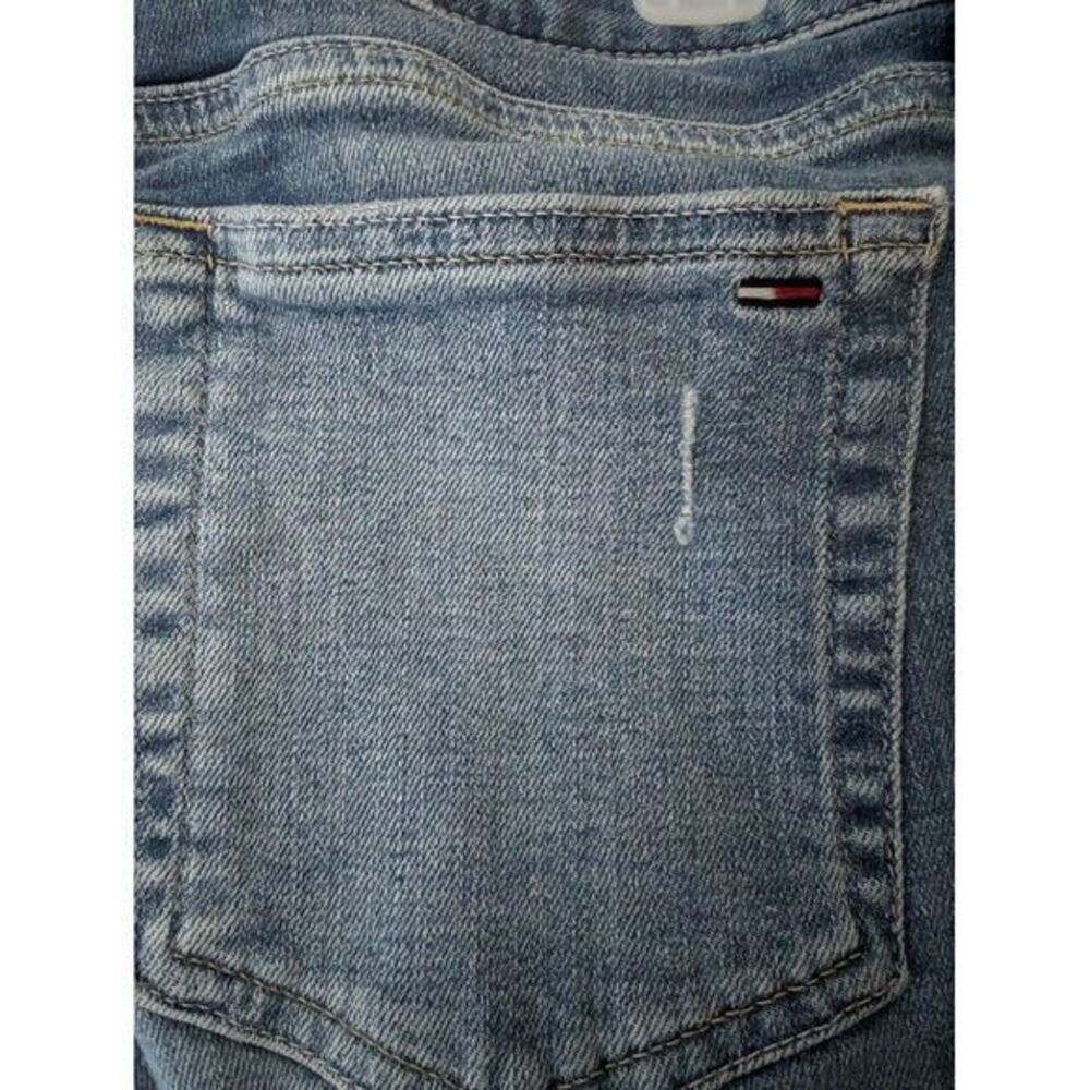 Tommy Hilfiger Boyfriend Style Destroyed Jeans With Raw‎ Edge Cuff Size 2